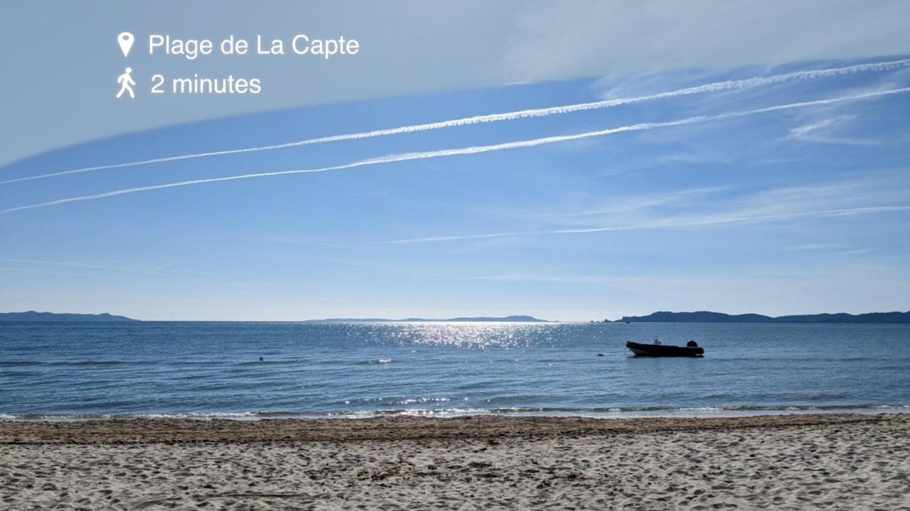 L'Instant Plage - Vue Mer - Bord De Plage - La Capte - Cote D'Azur Hyeres Luaran gambar